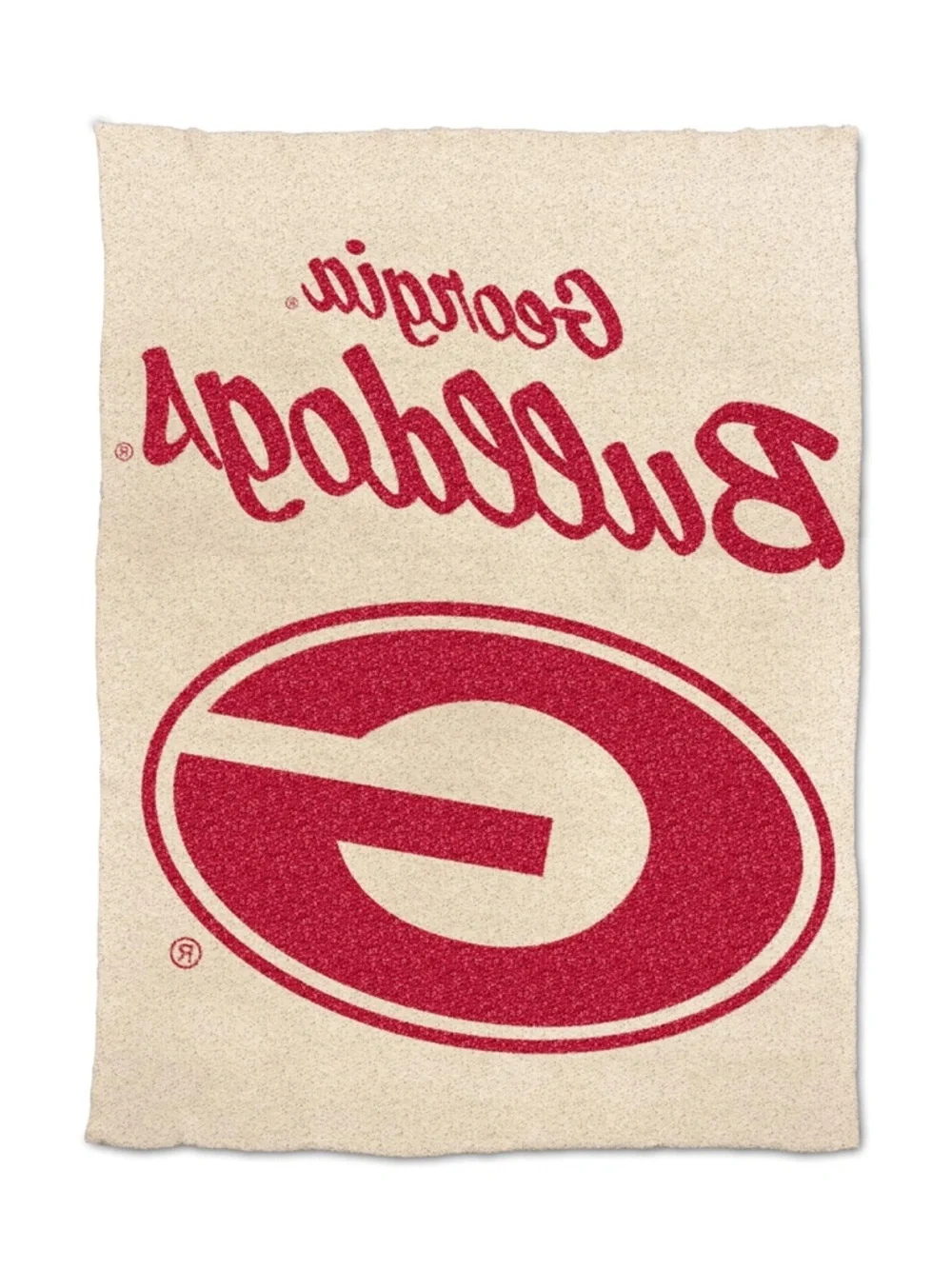 Logo Brands Georgia Bulldogs Luxe Dreams Throw, 60